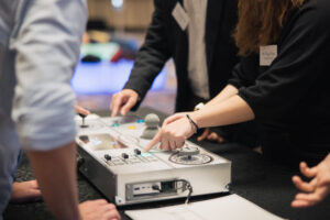 Corporate team discussing responsible AI applications during a workshop in Hong Kong