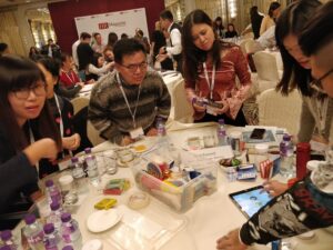 Team members communicating and working together to build trust