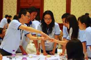 Engaged colleagues contributing to a shared team objective